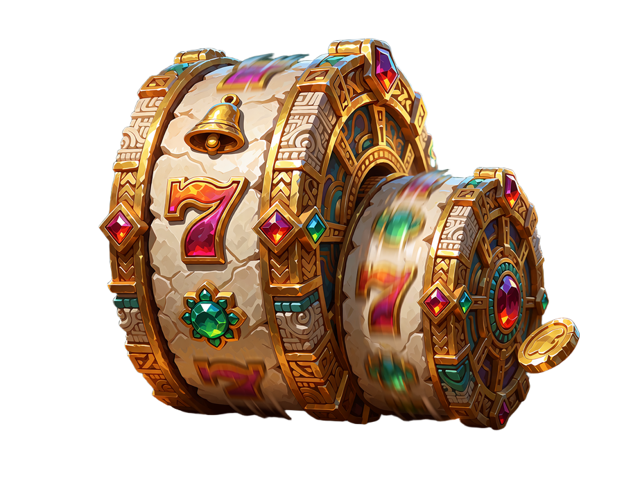 Ozdobny bęben slotu z klejnotami i szczęśliwą si&oacute;demką, symbol automat&oacute;w online w Sankra Casino